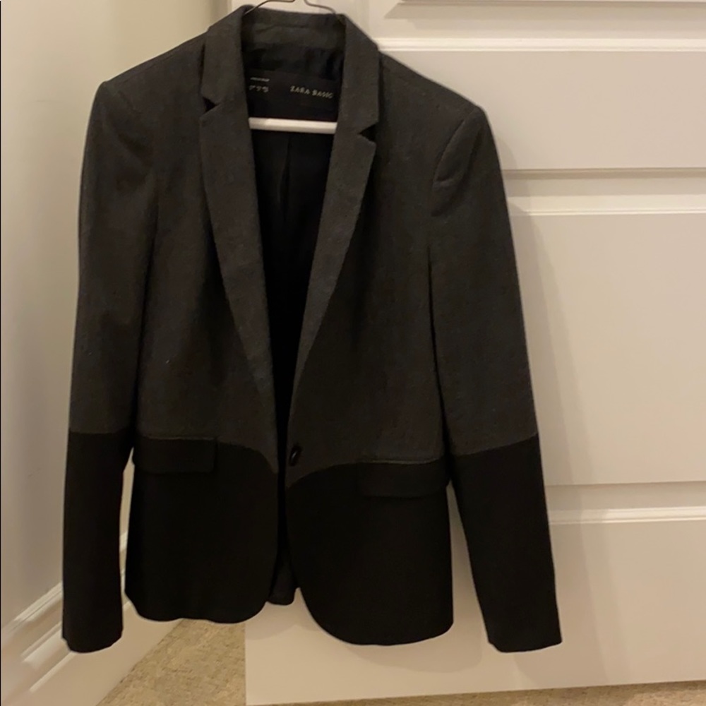 Zara blazer. Grey and black